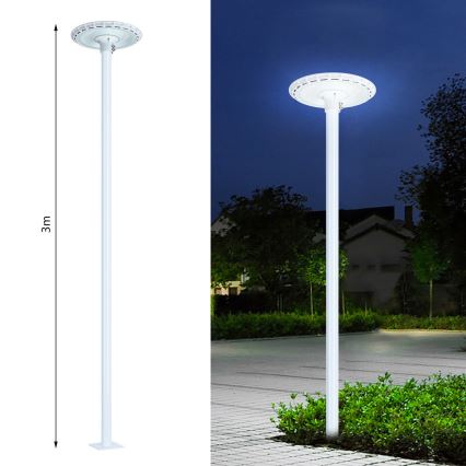 Brilagi - Metāla stienis āra apgaismojuma stabam URBAN 3 m stabs diametrs 58 mm balts