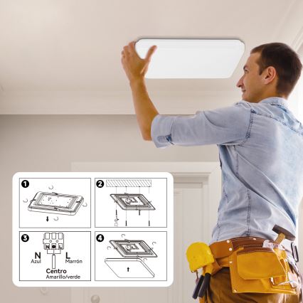 Brilagi - LED regulējamā griestu lampa MILKY WAY LED/24W/230V 3000-6500K 37x37 cm + tālvadības pults