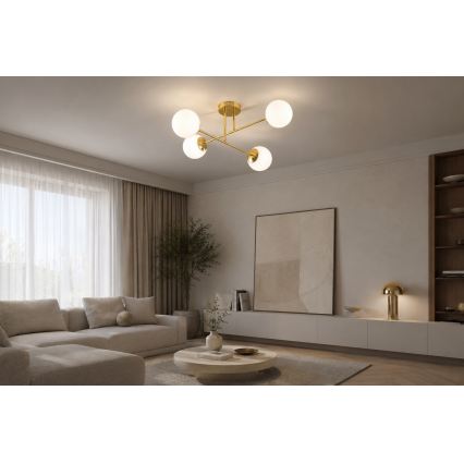 BRILAGI - MILO piestiprināma griestu lustra 4xE27/60W/230V, zelta