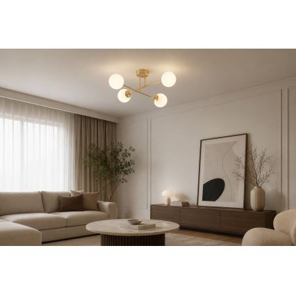 BRILAGI - MILO piestiprināma griestu lustra 4xE27/60W/230V, zelta