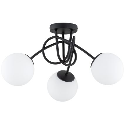 BRILAGI - MILO virsmas griestu lampa 3xE27/60W/230V melna