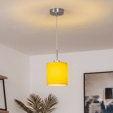 Brilagi - NUBILA LED lustra ar vadu, 1xE27/60W/230V, Ø 14 cm, dzeltena