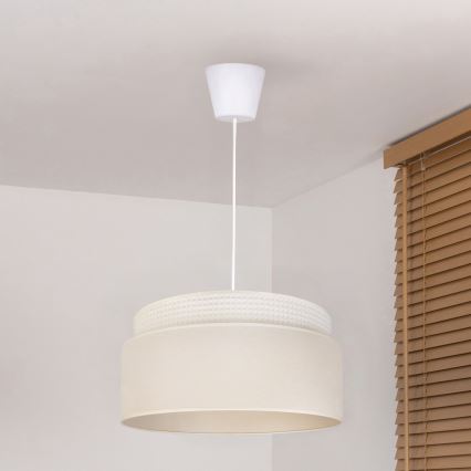 Brilagi - PADOVA krēmkrāsaina pakaramā lampa uz stieples, 1xE27/60W/230V, Ø 40 cm