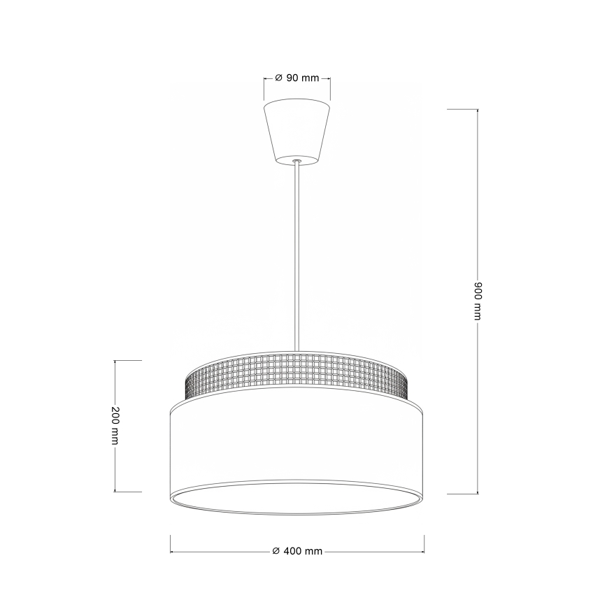 Brilagi - PADOVA krēmkrāsaina pakaramā lampa uz stieples, 1xE27/60W/230V, Ø 40 cm