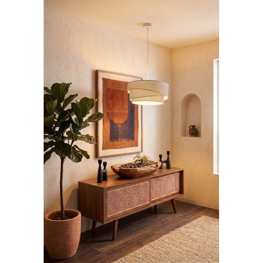 Brilagi - Pakaramā griestu lampa ARROW 1xE27/60W/230V Ø 45 cm, bēša