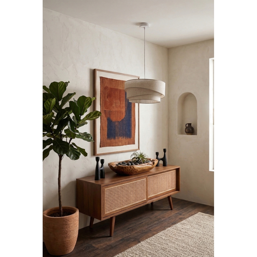 Brilagi - Pakaramā griestu lampa ARROW 1xE27/60W/230V Ø 45 cm, bēša