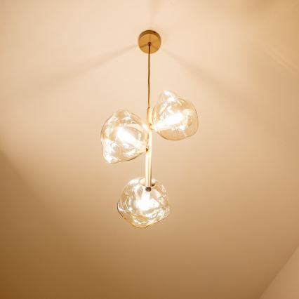 BRILAGI - Pakaramā lampa ar kabeli VULCANO 3xG9/8W/230V bēša/dūmakaini bēša