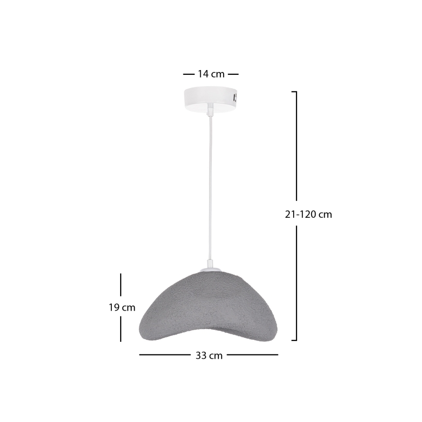 Brilagi - Pakaramā lampa ar kabeli WABI SABI 1xE27/40W/230V Ø 33 cm pelēka