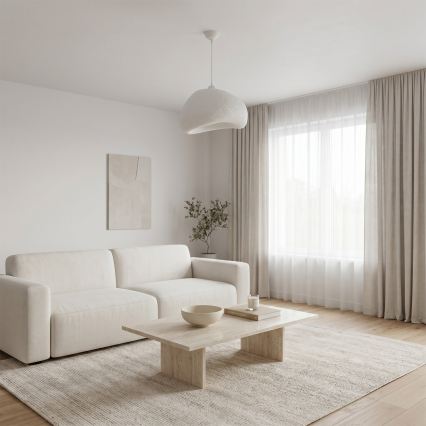 Brilagi - Pakaramā lampa ar kabeli WABI SABI 1xE27/40W/230V Ø 42 cm balta