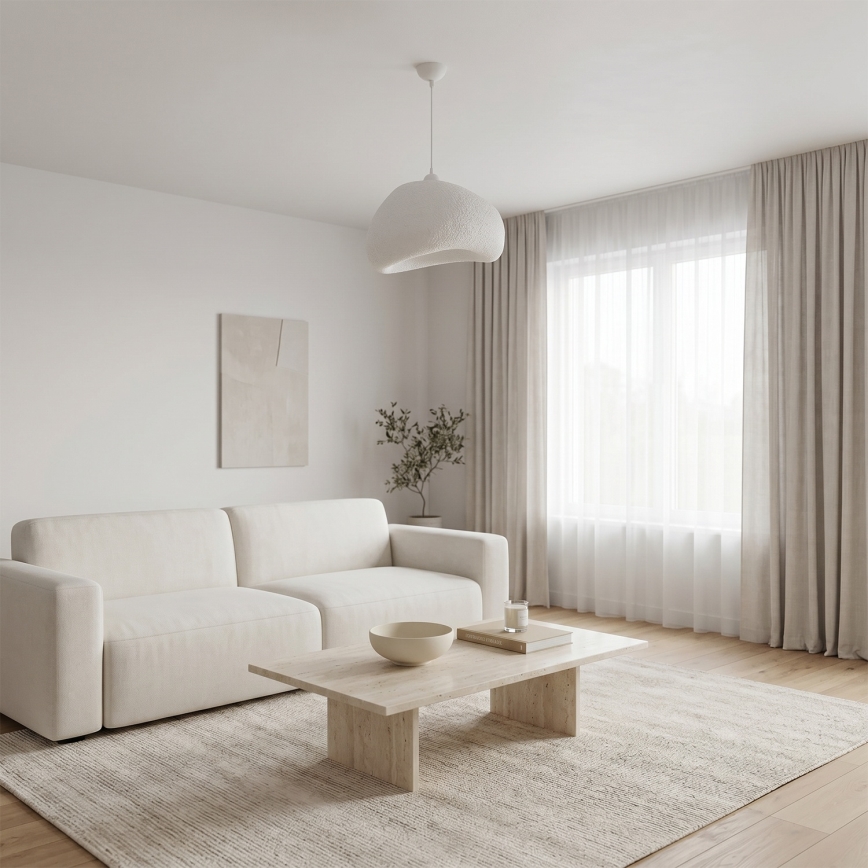 Brilagi - Pakaramā lampa ar kabeli WABI SABI 1xE27/40W/230V Ø 42 cm balta