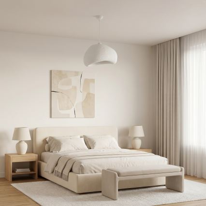 Brilagi - Pakaramā lampa ar kabeli WABI SABI 1xE27/40W/230V Ø 42 cm balta