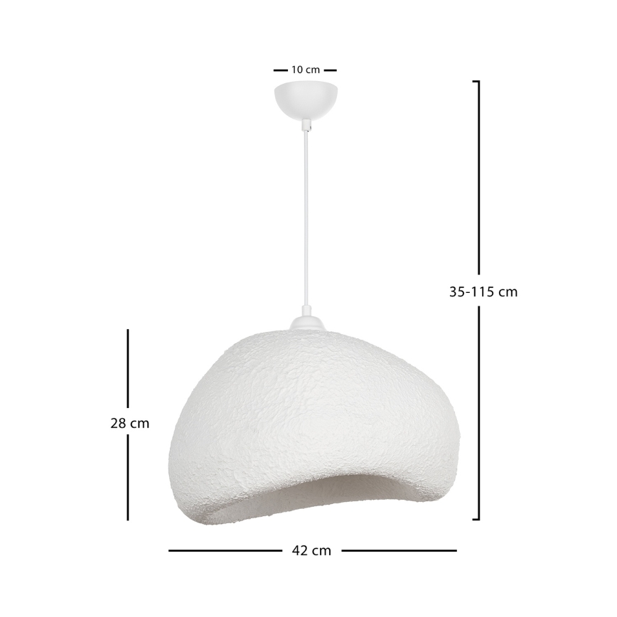 Brilagi - Pakaramā lampa ar kabeli WABI SABI 1xE27/40W/230V Ø 42 cm balta