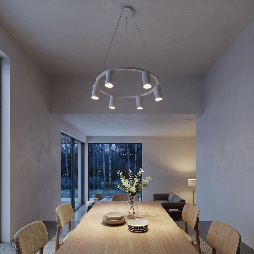 BRILAGI - Pakaramā lampa ar trosi SELE 6xGU10/30W/230V balta