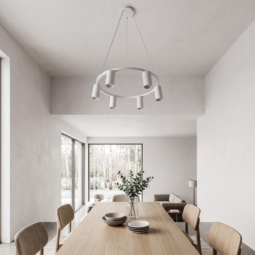 BRILAGI - Pakaramā lampa ar trosi SELE 6xGU10/30W/230V balta