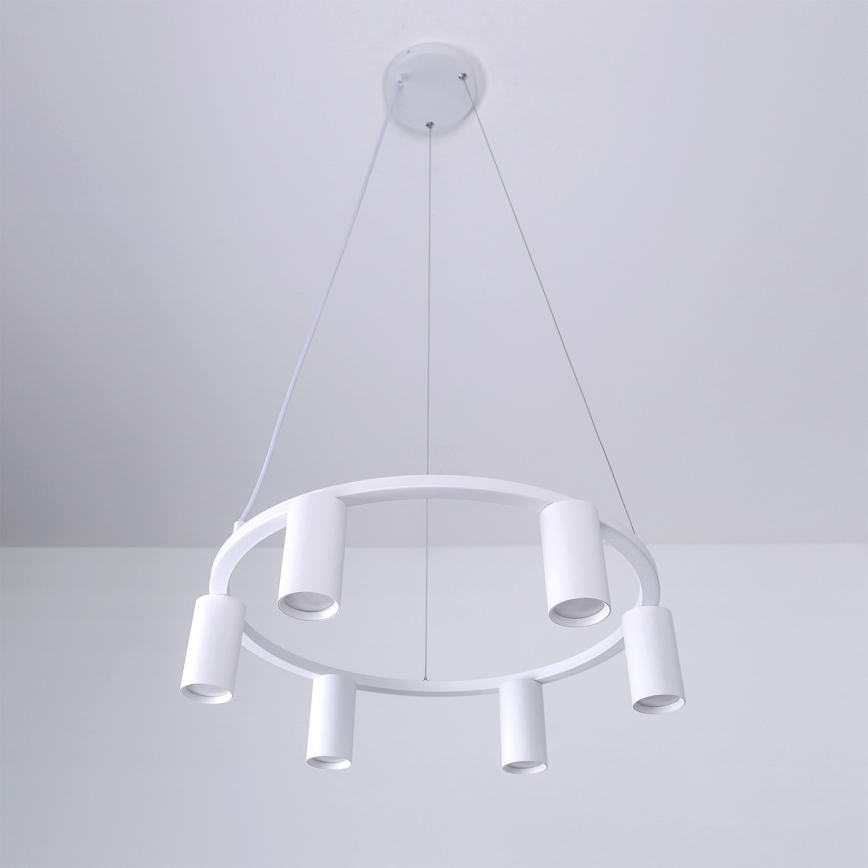 BRILAGI - Pakaramā lampa ar trosi SELE 6xGU10/30W/230V balta