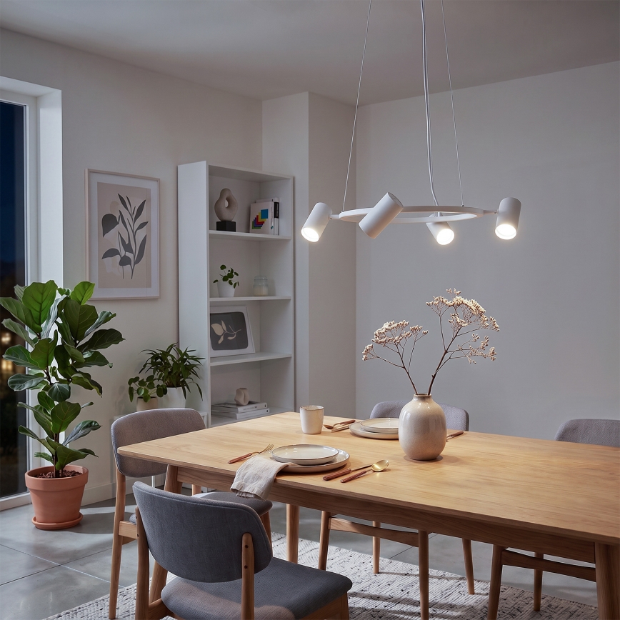 BRILAGI - Pakaramā lampa ar trosi SELE 6xGU10/30W/230V balta
