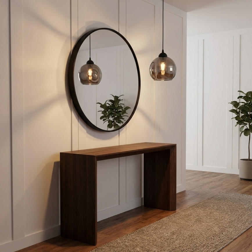 Brilagi - Pakaramā lampa ar vadu 1xE27/60W/230V melna/dūmakaina pelēka