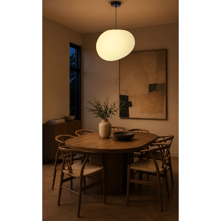 BRILAGI - Pakaramā lampa ar vadu PEBBLES 1xE27/40W/230V Ø 40 cm melna