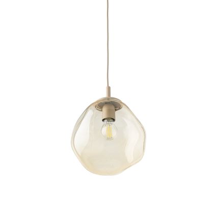 Brilagi - Pakaramā lampa ar vadu VULCANO 1xE27/15W/230V bēša/dūmota bēša
