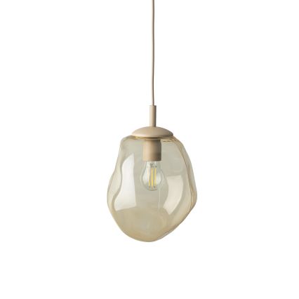Brilagi - Pakaramā lampa ar vadu VULCANO 1xE27/15W/230V bēša/dūmota bēša