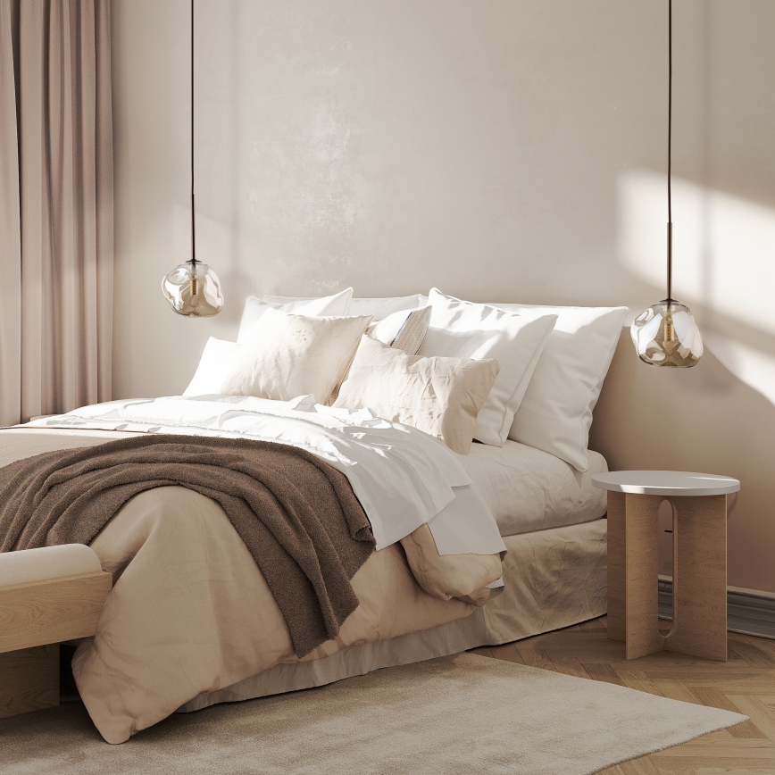 Brilagi - Pakaramā lampa ar vadu VULCANO 1xG9/8W/230V brūna/dūmakaini bēša