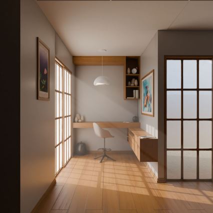 Brilagi - Pakaramā lampa ar vadu WABI SABI 1xE27/40W/230V diametrs 35 cm balta