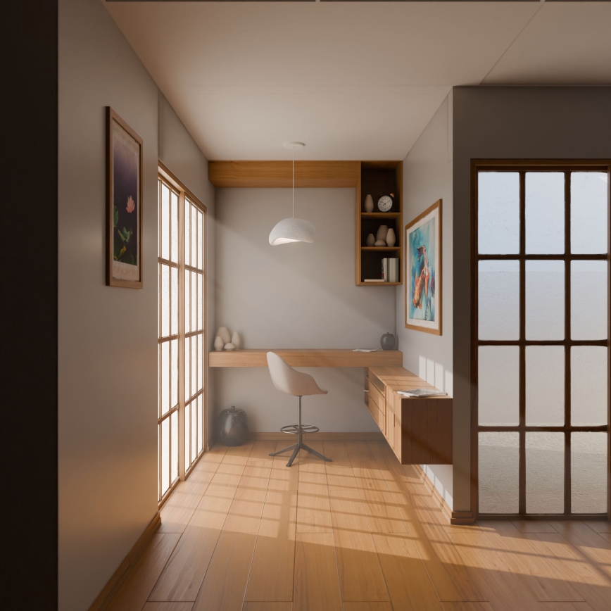 Brilagi - Pakaramā lampa ar vadu WABI SABI 1xE27/40W/230V diametrs 35 cm balta