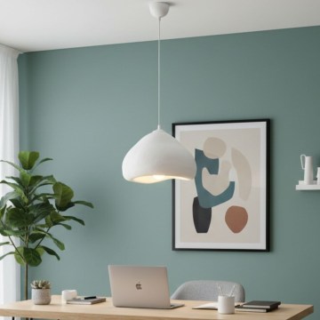 Brilagi - Pakaramā lampa ar vadu WABI SABI 1xE27/40W/230V Ø 32 cm balta