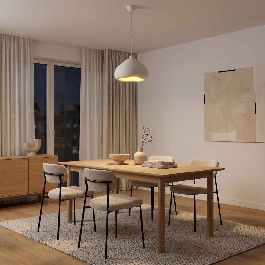 Brilagi - Pakaramā lampa ar vadu WABI SABI 1xE27/40W/230V Ø 32 cm balta