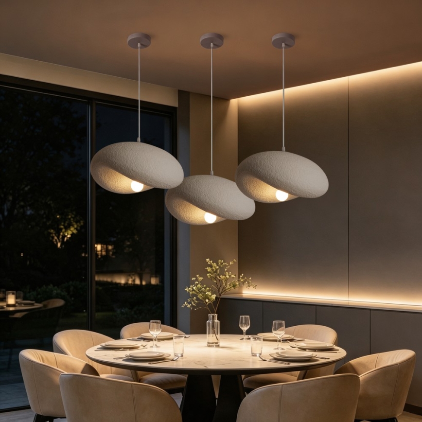 BRILAGI - Pakaramā lampa ar vadu WABI SABI 1xE27/60W/230V Ø 40 cm balta