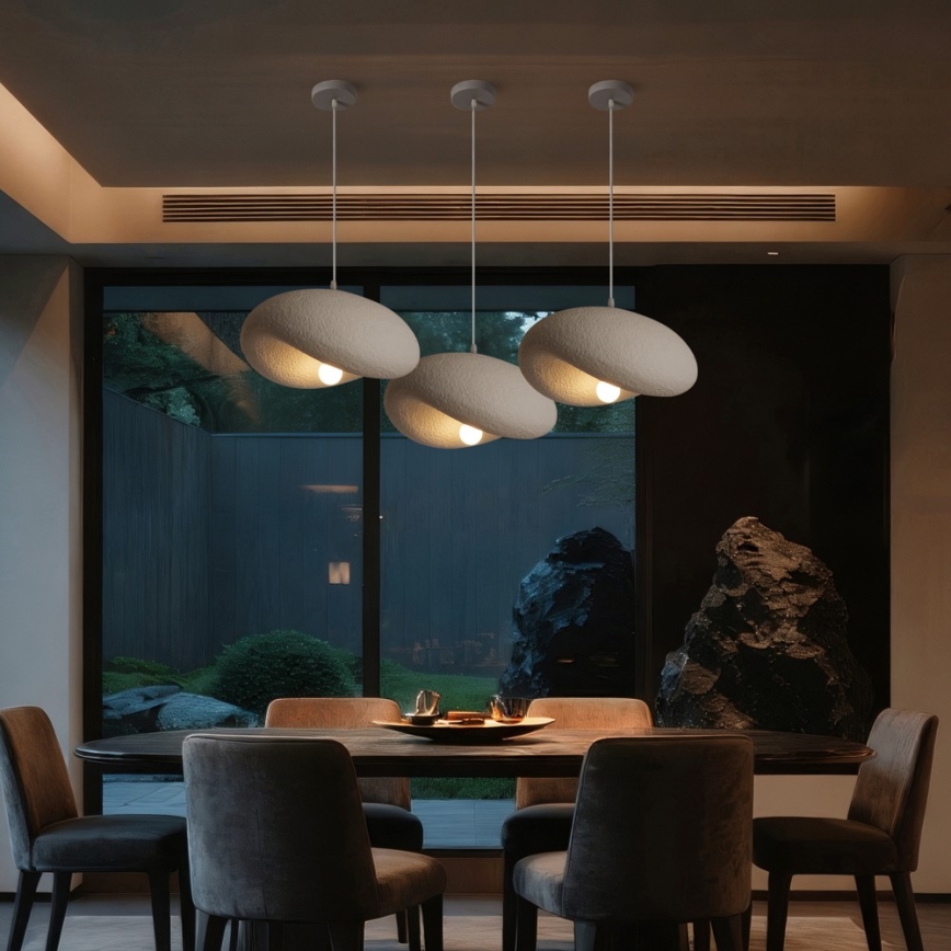 BRILAGI - Pakaramā lampa ar vadu WABI SABI 1xE27/60W/230V Ø 40 cm balta