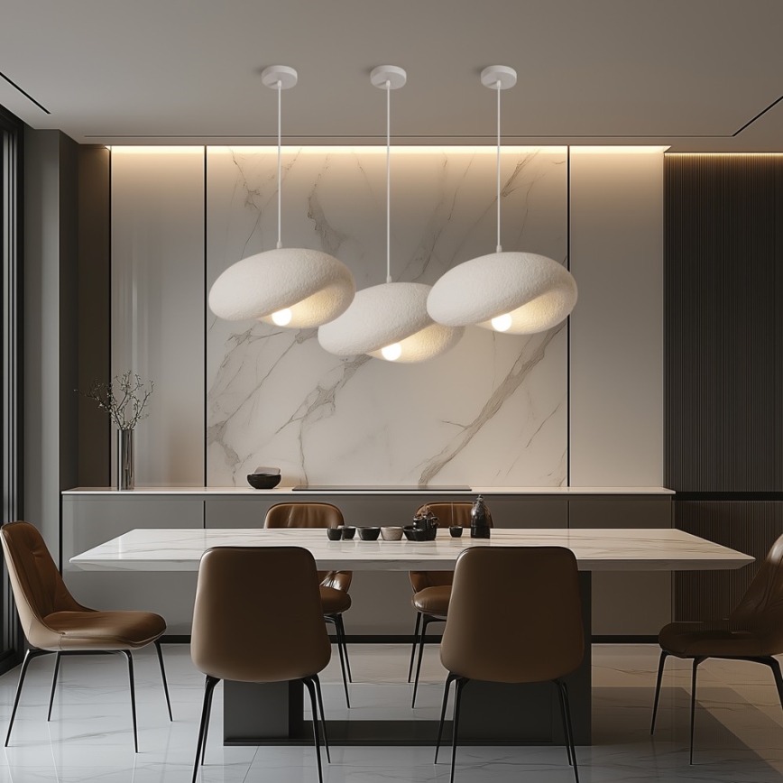 BRILAGI - Pakaramā lampa ar vadu WABI SABI 1xE27/60W/230V Ø 40 cm balta