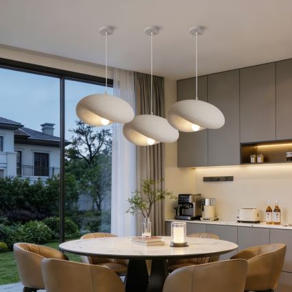 BRILAGI - Pakaramā lampa ar vadu WABI SABI 1xE27/60W/230V Ø 40 cm balta