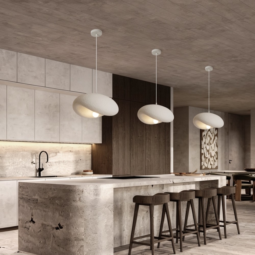 BRILAGI - Pakaramā lampa ar vadu WABI SABI 1xE27/60W/230V Ø 40 cm balta