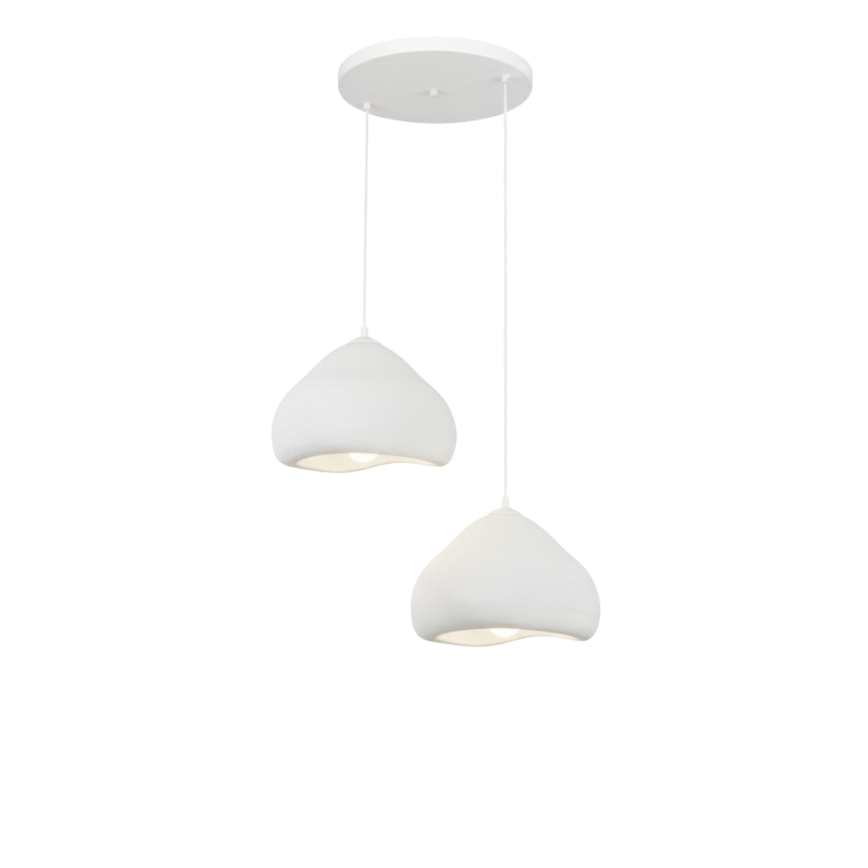 Brilagi - Pakaramā lampa ar vadu WABI SABI 2xE27/40W/230V Ø 45 cm balta