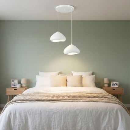 Brilagi - Pakaramā lampa ar vadu WABI SABI 2xE27/40W/230V Ø 45 cm balta