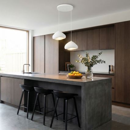 Brilagi - Pakaramā lampa ar vadu WABI SABI 2xE27/40W/230V Ø 45 cm balta