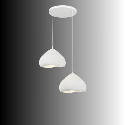 Brilagi - Pakaramā lampa ar vadu WABI SABI 2xE27/40W/230V Ø 45 cm balta