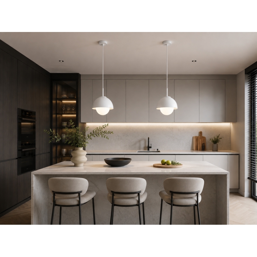 BRILAGI - Pakaramā lampa uz kabeļa COSMO 1xE27/60W/230V Ø 18 cm balta