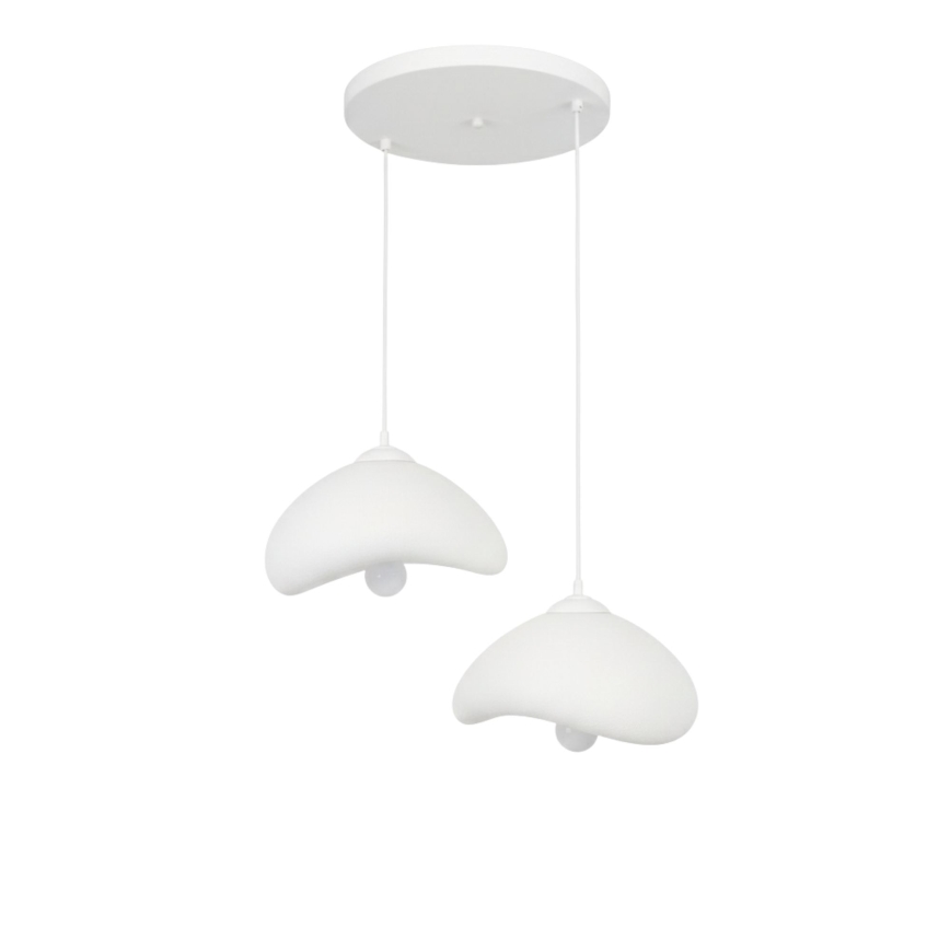 Brilagi - Pakaramā lampa uz kabeļa WABI SABI 2xE27/40W/230V Ø 45 cm balta