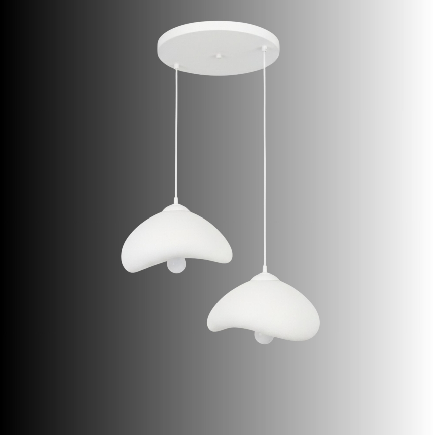 Brilagi - Pakaramā lampa uz kabeļa WABI SABI 2xE27/40W/230V Ø 45 cm balta