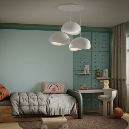 Brilagi - Pakaramā lampa uz kabeļa WABI SABI 3xE27/40W/230V balta