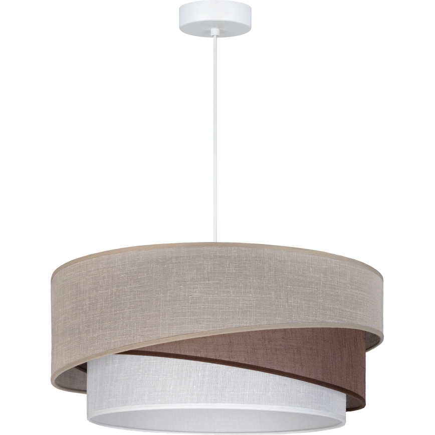 Brilagi - Pakaramā lampa uz troses ARROW 1xE27/60W/230V Ø 45 cm bēša/brūna/balta