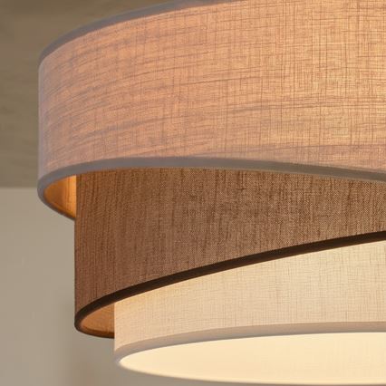 Brilagi - Pakaramā lampa uz troses ARROW 1xE27/60W/230V Ø 45 cm bēša/brūna/balta