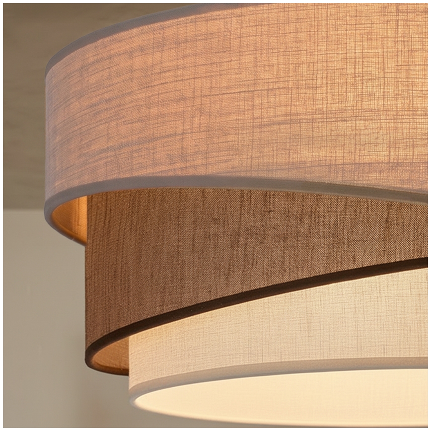 Brilagi - Pakaramā lampa uz troses ARROW 1xE27/60W/230V Ø 45 cm bēša/brūna/balta