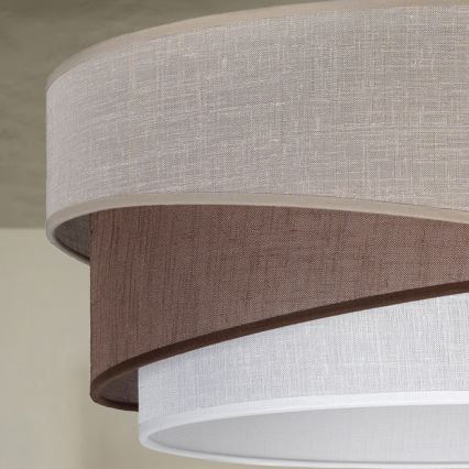Brilagi - Pakaramā lampa uz troses ARROW 1xE27/60W/230V Ø 45 cm bēša/brūna/balta