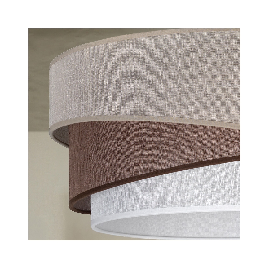 Brilagi - Pakaramā lampa uz troses ARROW 1xE27/60W/230V Ø 45 cm bēša/brūna/balta