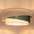 Brilagi - Pakaramā lampa uz troses ARROW 1xE27/60W/230V Ø 45 cm bēša/zaļa/balta