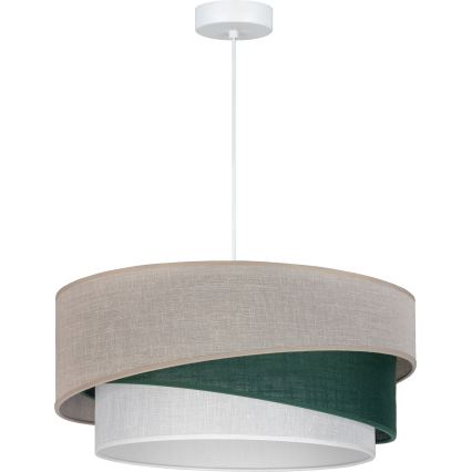 Brilagi - Pakaramā lampa uz troses ARROW 1xE27/60W/230V Ø 45 cm bēša/zaļa/balta