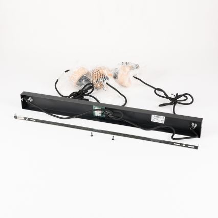 Brilagi - pakaramā lampa uz troses BASKLITE 3xE27/15W/230V koks/melns